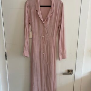 Aritzia Wilfred Mauve Long Sleeve Dress